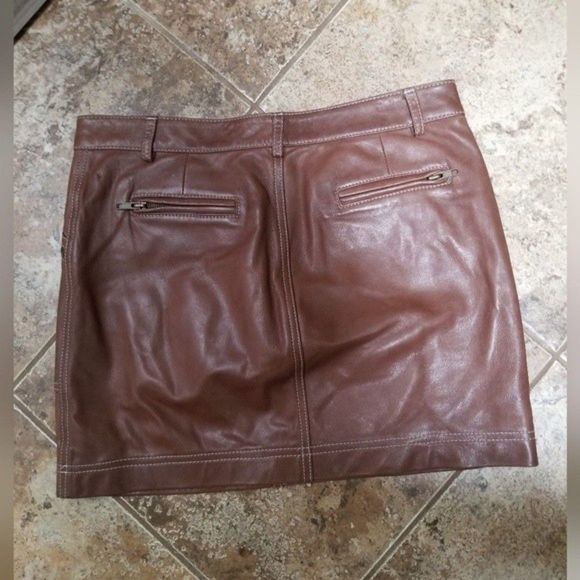 KORS Michael Kors  Vintage Cropped Leather Authentic 1990 Moto Jacket & Skirt - Picture 13 of 13